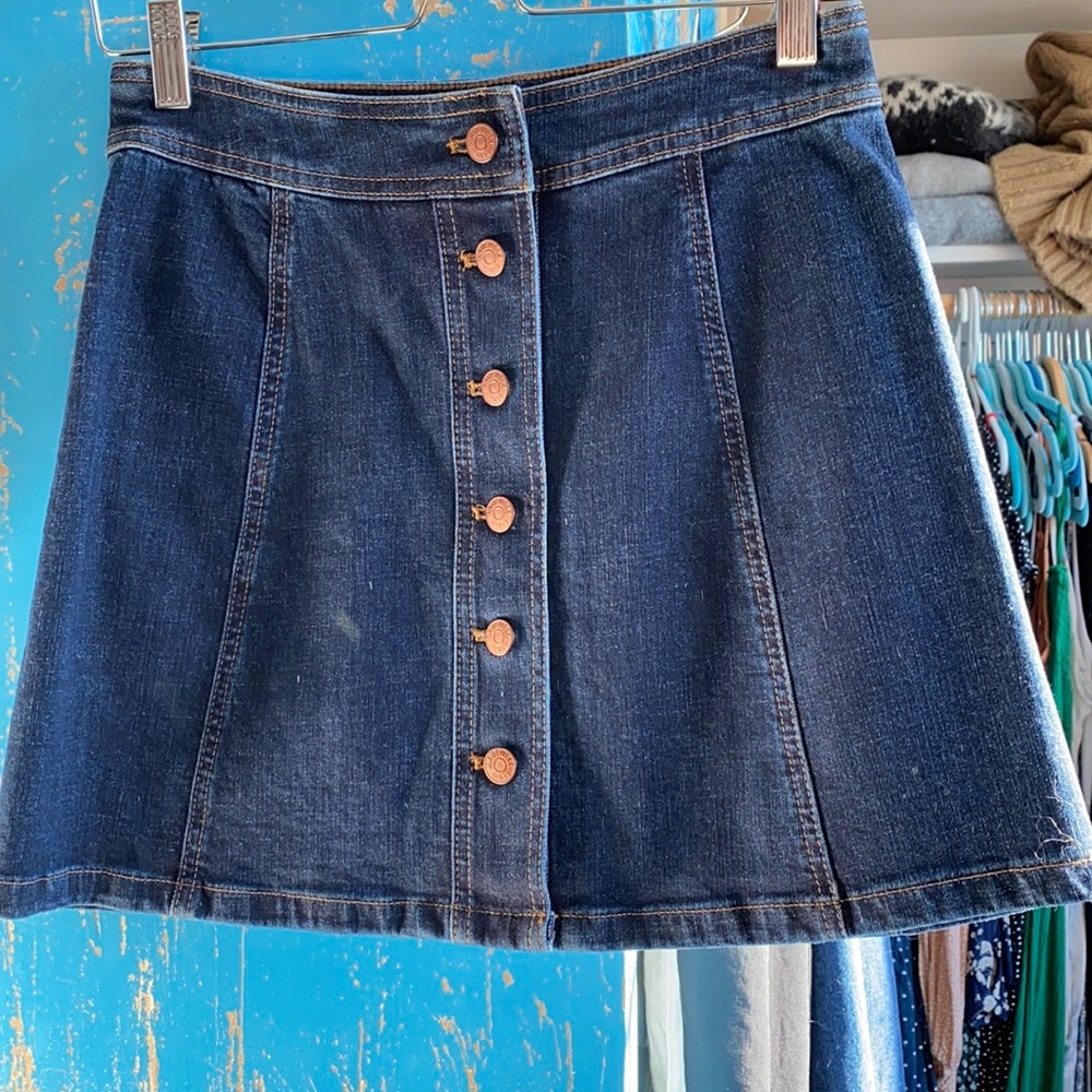 Madewell Blue Denim Mini Skirt